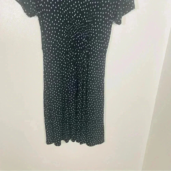 Boden Crew Neck Jersey Dress Mini Scattered Polka Dot Preppy Garden Party Light - Picture 3 of 8